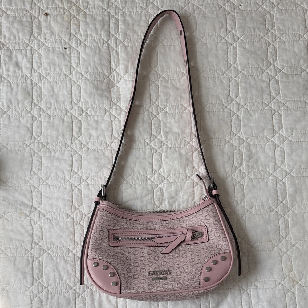 Guess by Marciano Light Pink Monogram Shoulder Bag